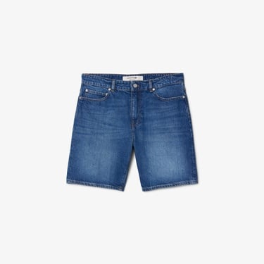  Lacoste Erkek Straight Fit Denim Koyu Mavi Bermuda Şort