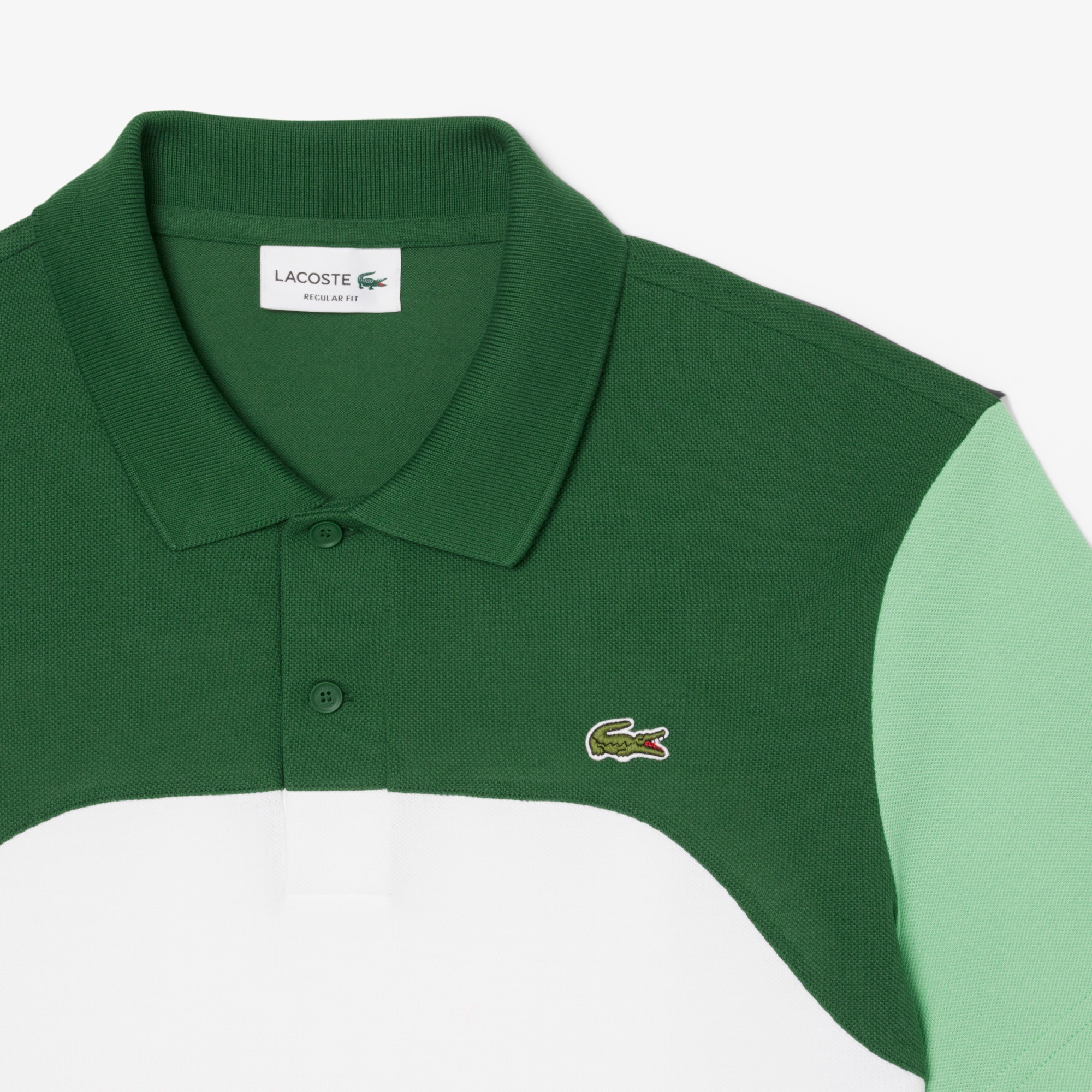 Lacoste Erkek Regular Fit Renk Bloklu Beyaz Polo