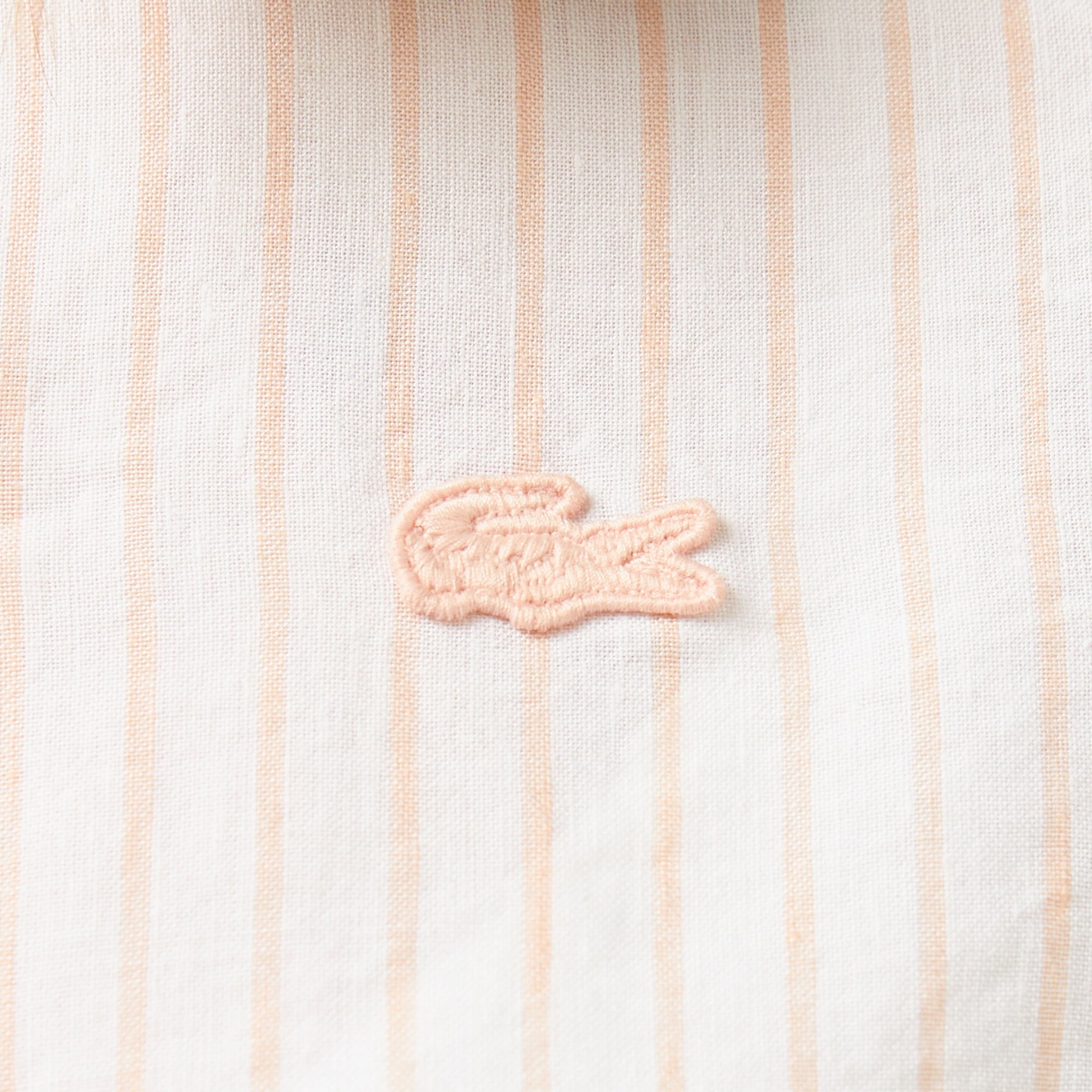 Kadın Relaxed Fit Çizgili Keten Açık Pembe Gömlek