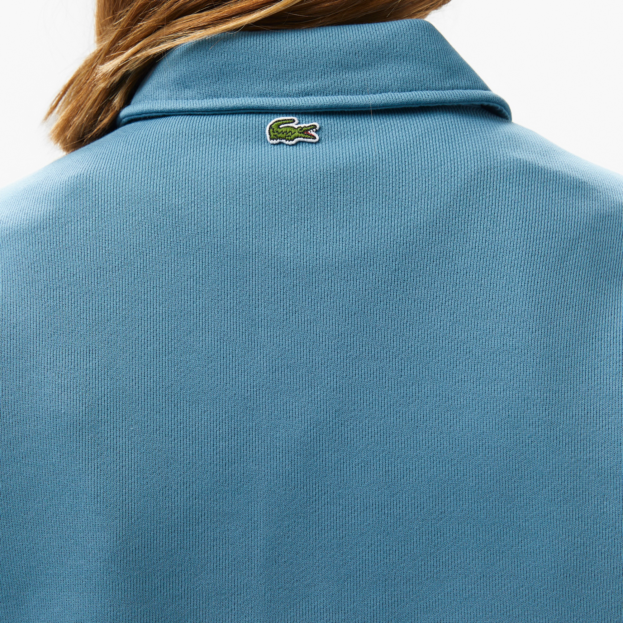 Lacoste Kadın Relaxed Fit Polo Yaka Mavi Sweatshirt