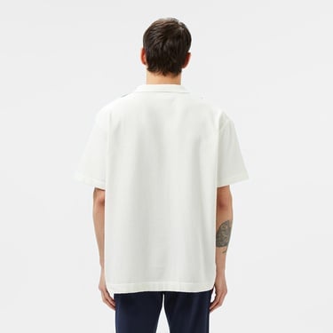  Erkek Kısa Kollu Polo Yaka Renk Bloklu Beyaz Triko