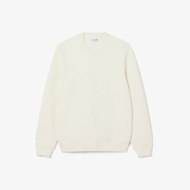  Lacoste Erkek Classic Fit Bisiklet Yaka Beyaz Sweatshirt