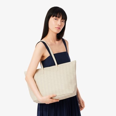  Lacoste Zely Kadın Monogram Bej Omuz Çantası