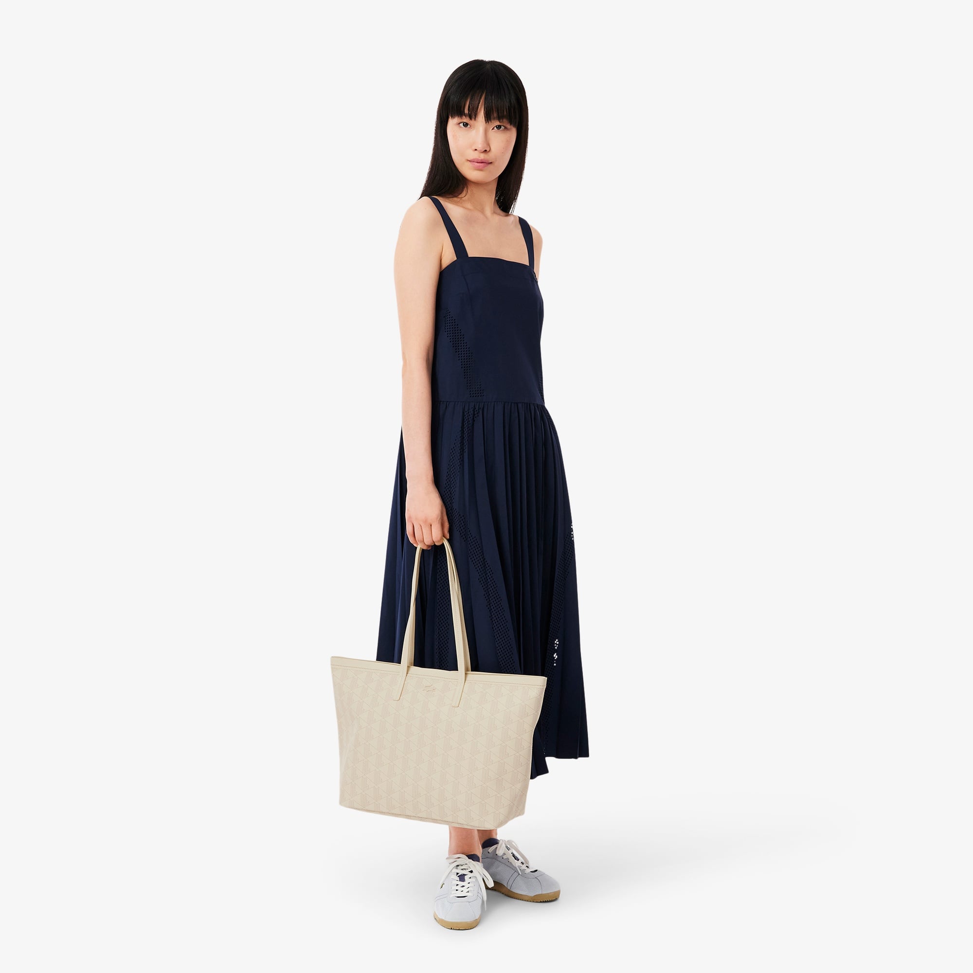 Lacoste Zely Kadın Monogram Bej Omuz Çantası