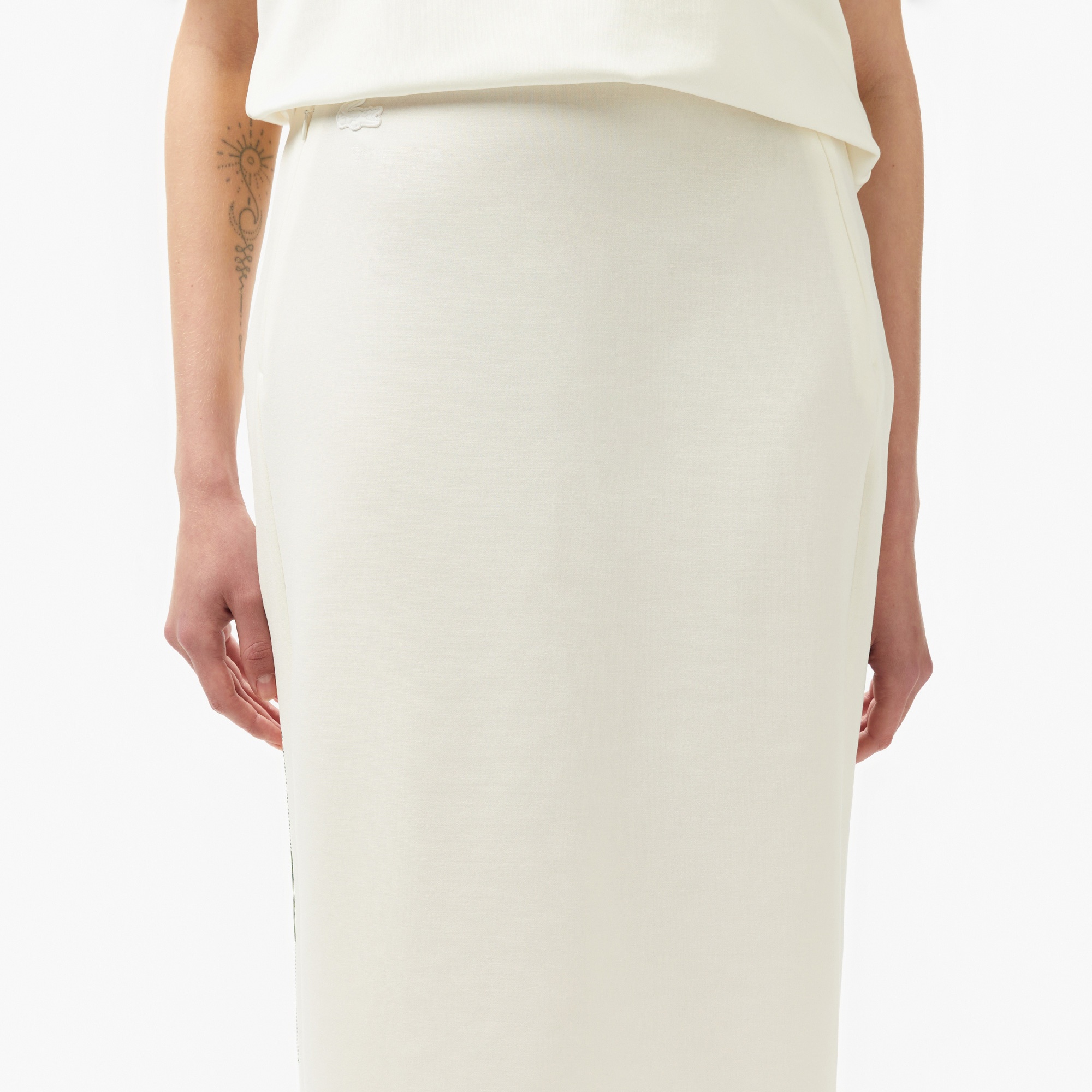 Kadın Straight Fit Beyaz Etek