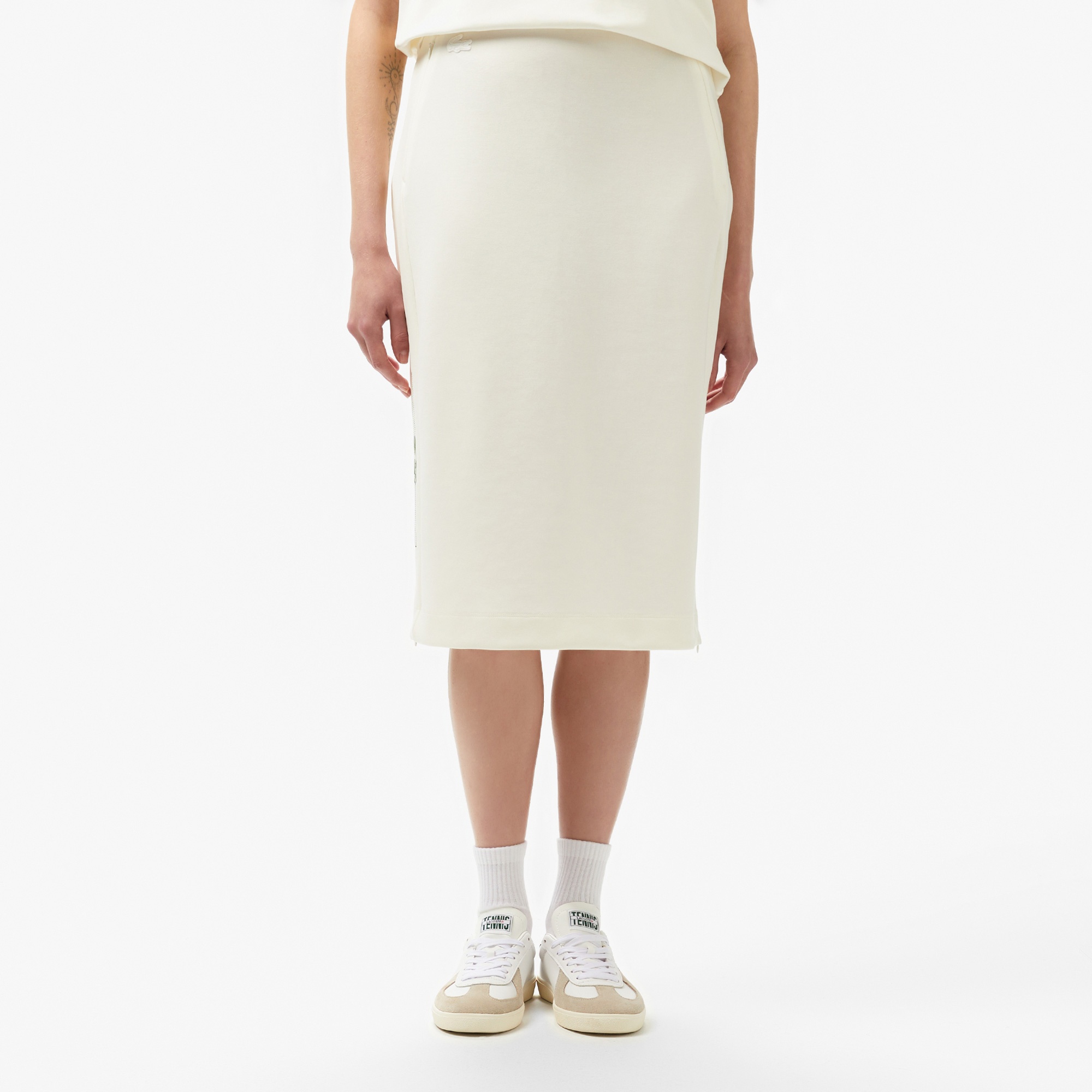 Kadın Straight Fit Beyaz Etek