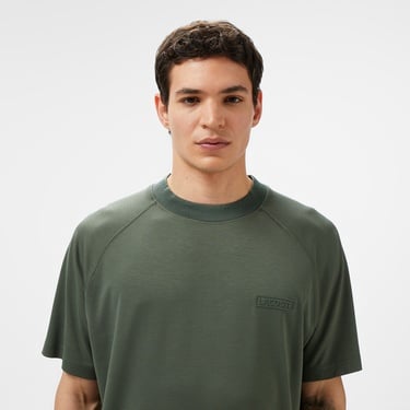  Lacoste Erkek Oversize Fit Bisiklet Yaka Koyu Yeşil T-Shirt