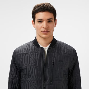  Erkek Regular Fit Dik Yaka Kapitone Siyah Mont