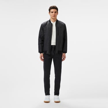  Erkek Regular Fit Dik Yaka Kapitone Siyah Mont