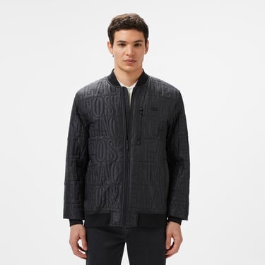  Erkek Regular Fit Dik Yaka Kapitone Siyah Mont