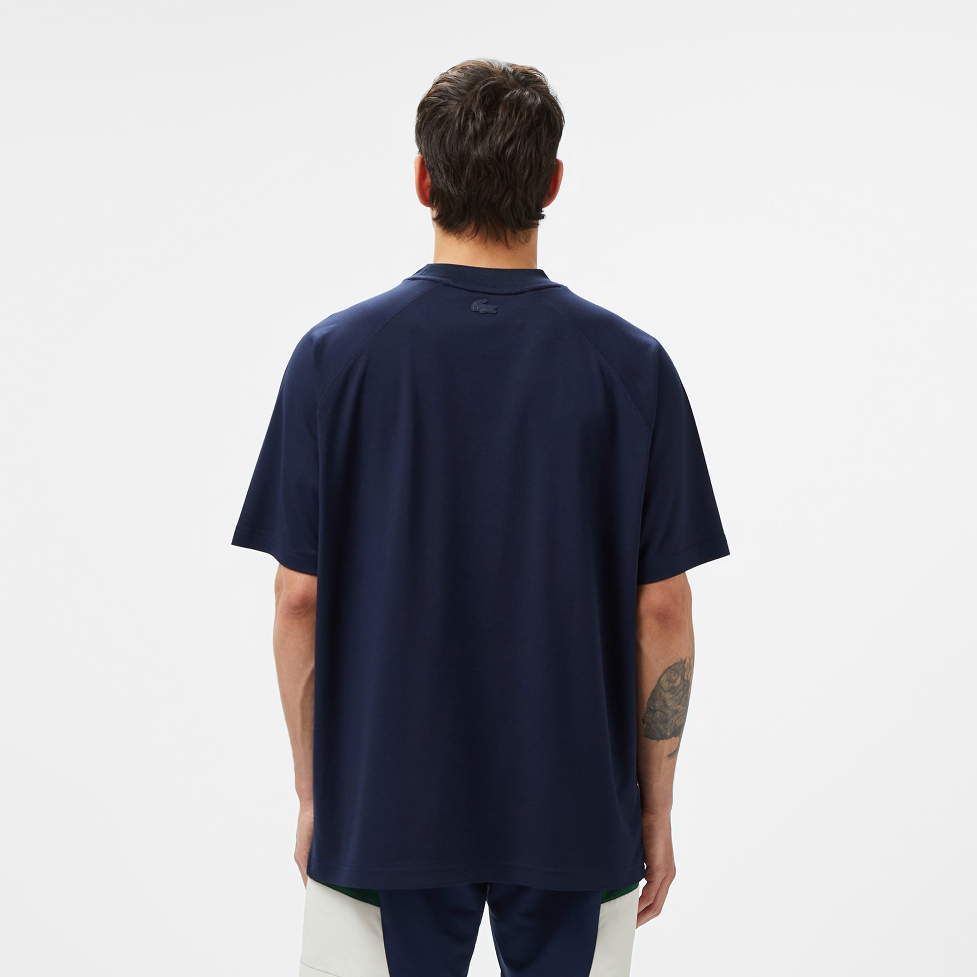 Lacoste Erkek Oversize Fit Bisiklet Yaka Lacivert T-Shirt