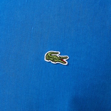  Lacoste Erkek Slim Fit Keten Mavi Gömlek