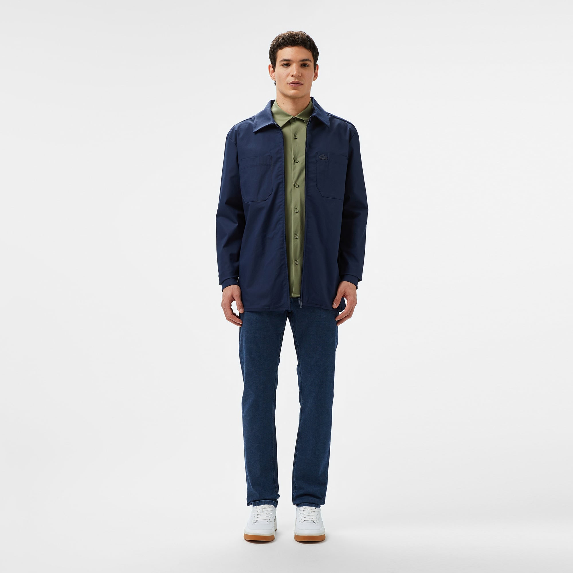 Erkek Regular Fit Gömlek Yaka Lacivert Ceket