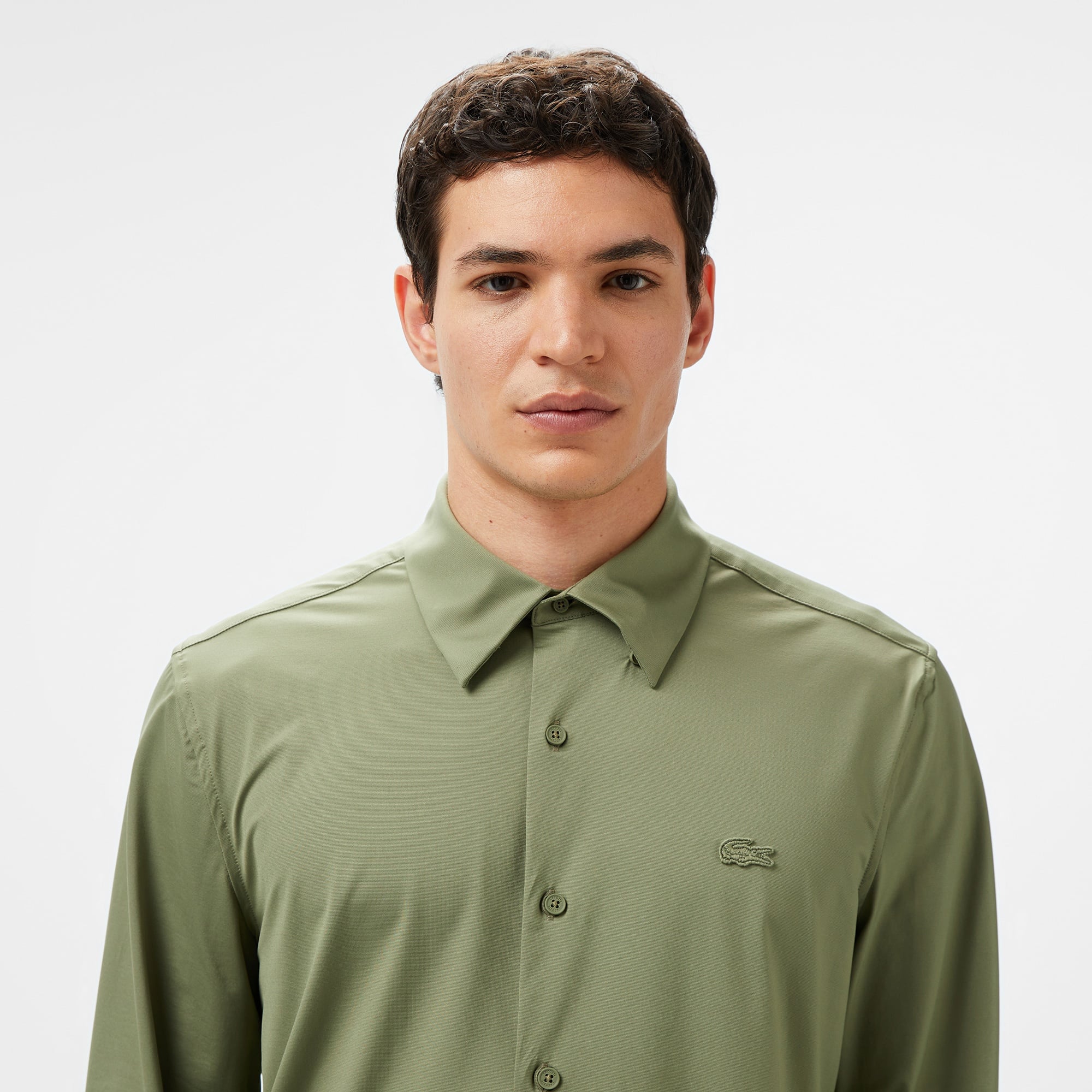 Lacoste Erkek Slim Fit Haki Gömlek