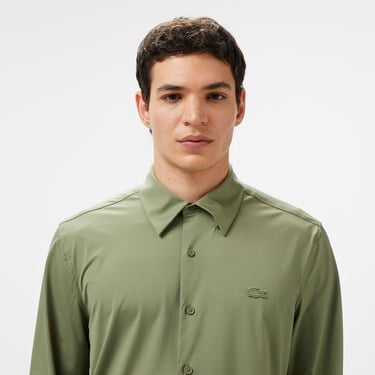  Lacoste Erkek Slim Fit Haki Gömlek