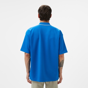  Lacoste Erkek Oversize Fit Mavi Polo