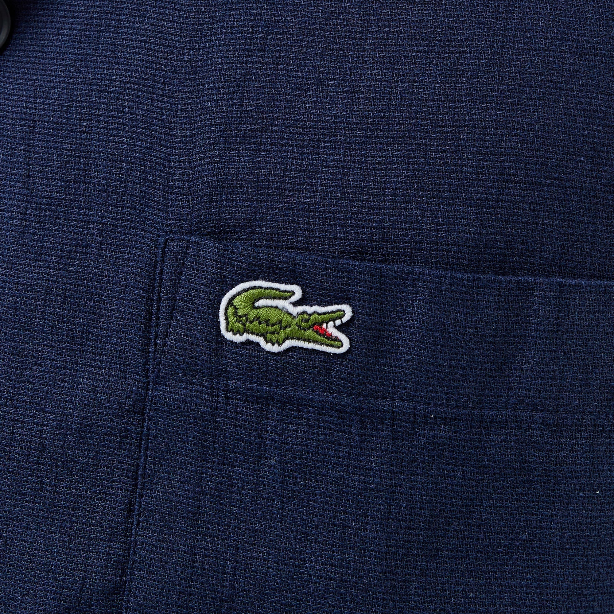 Lacoste Erkek Relaxed Fit Kısa Kollu Lacivert Gömlek