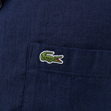  Lacoste Erkek Relaxed Fit Kısa Kollu Lacivert Gömlek