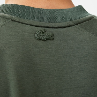  Lacoste Erkek Oversize Fit Bisiklet Yaka Koyu Yeşil T-Shirt