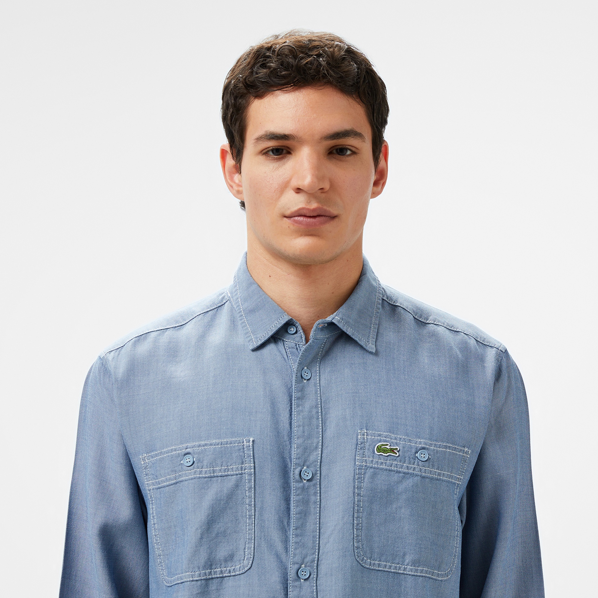 Lacoste Erkek Regular Fit Liyosel Mavi Gömlek