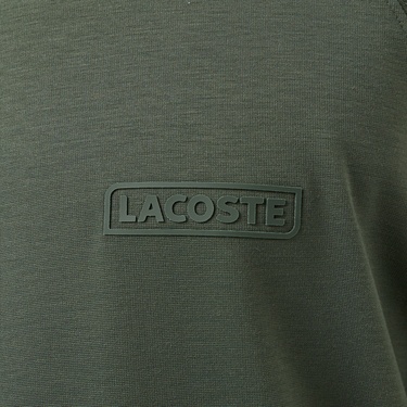  Lacoste Erkek Oversize Fit Bisiklet Yaka Koyu Yeşil T-Shirt