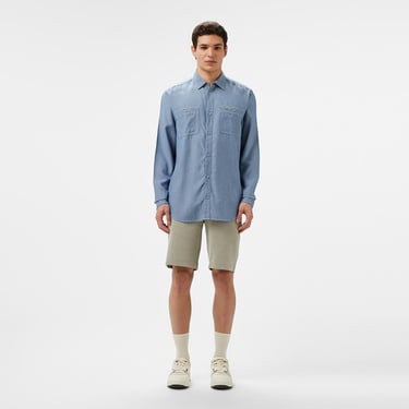  Lacoste Erkek Regular Fit Liyosel Mavi Gömlek