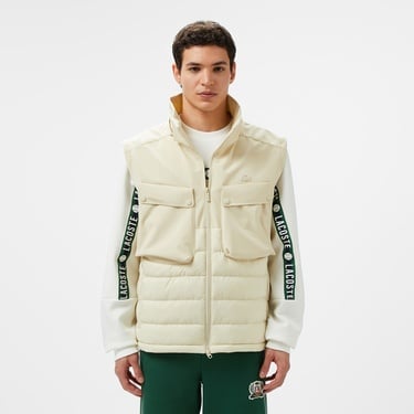  Erkek Regular Fit Kapüşonlu Baskılı Krem Mont