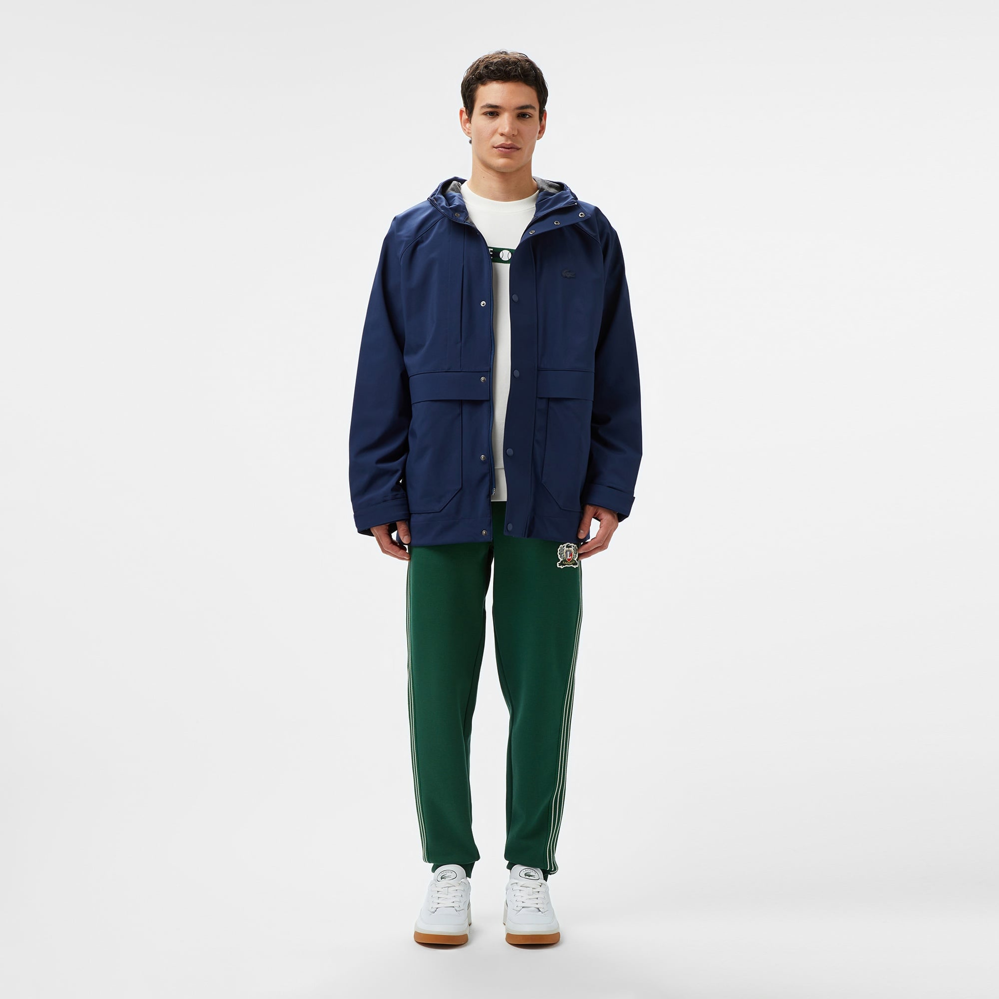 Erkek Regular Fit Kapüşonlu Lacivert Yağmurluk
