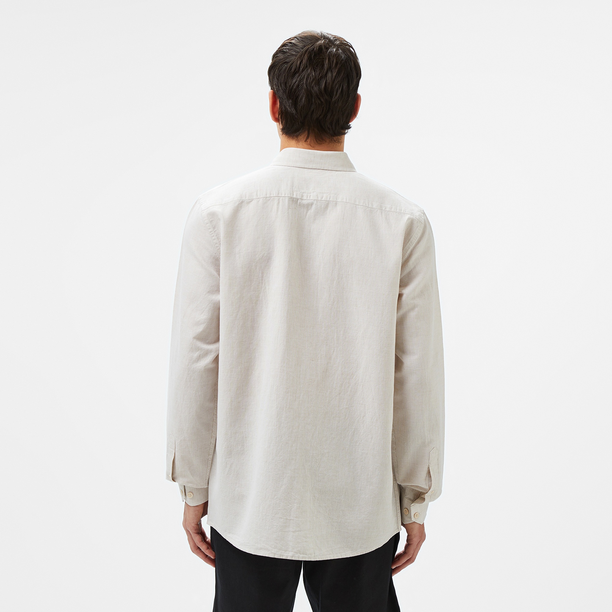 Lacoste Erkek Regular Fit Düğmeli Yaka Bej Gömlek