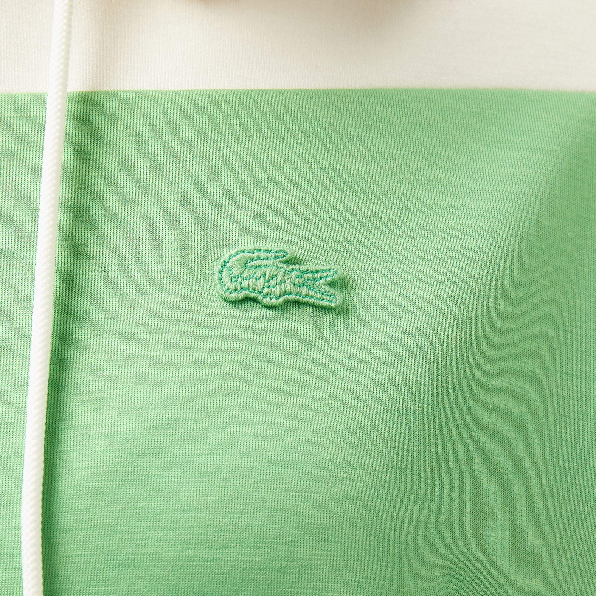 Lacoste Kadın Kapüşonlu Renk Bloklu Açık Yeşil Sweatshirt