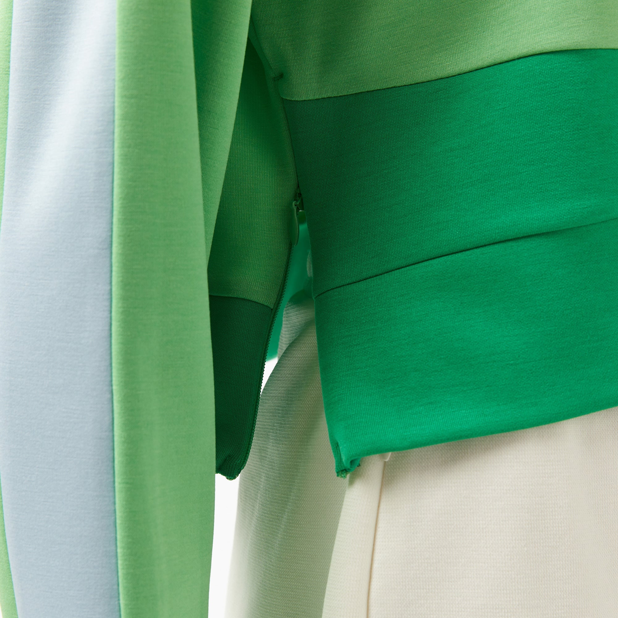 Lacoste Kadın Kapüşonlu Renk Bloklu Açık Yeşil Sweatshirt