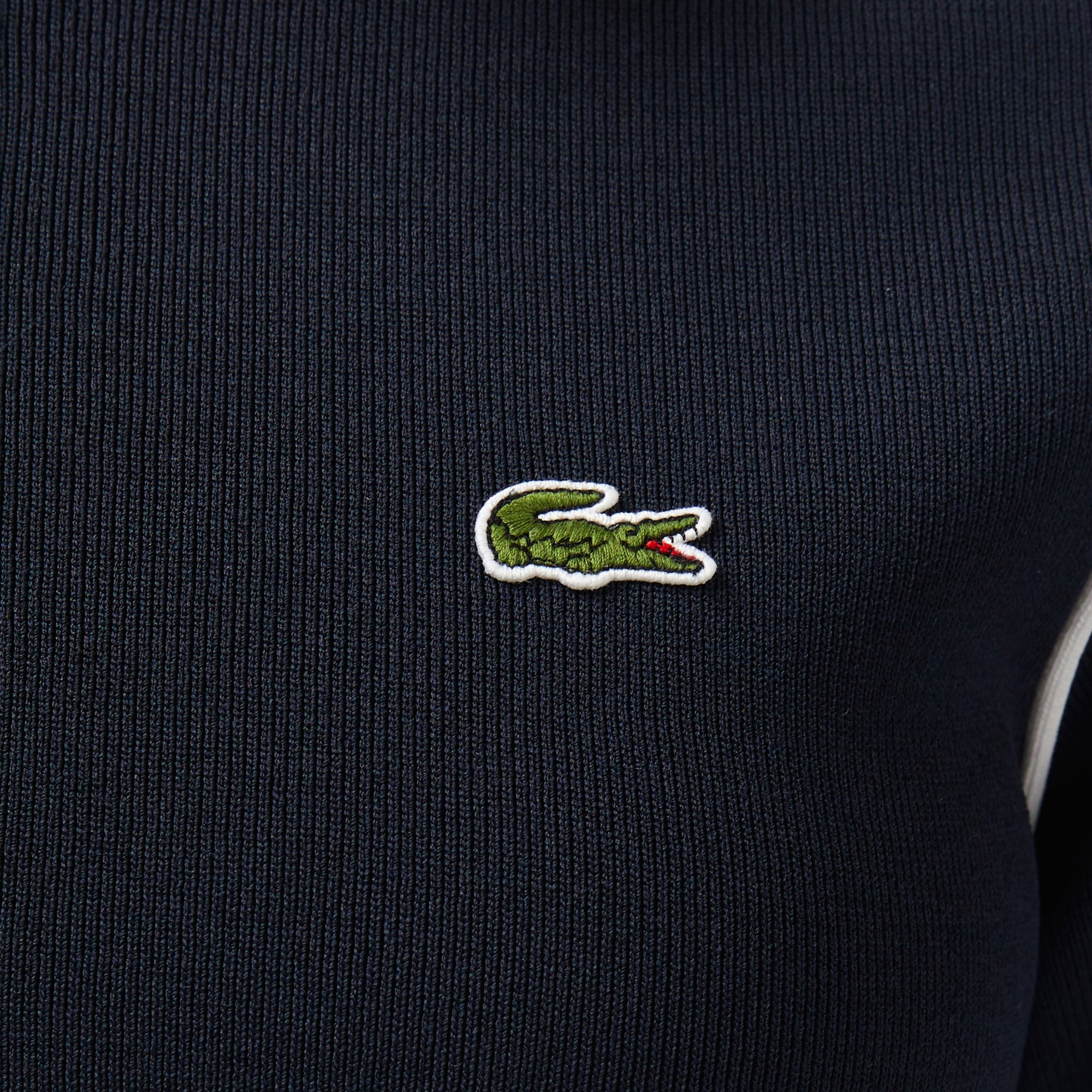Lacoste Kadın Classic Fit Kısa Kollu Polo Yaka Renk Bloklu Lacivert Elbise