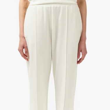  Lacoste Kadın Relaxed Fit Beyaz Pantolon