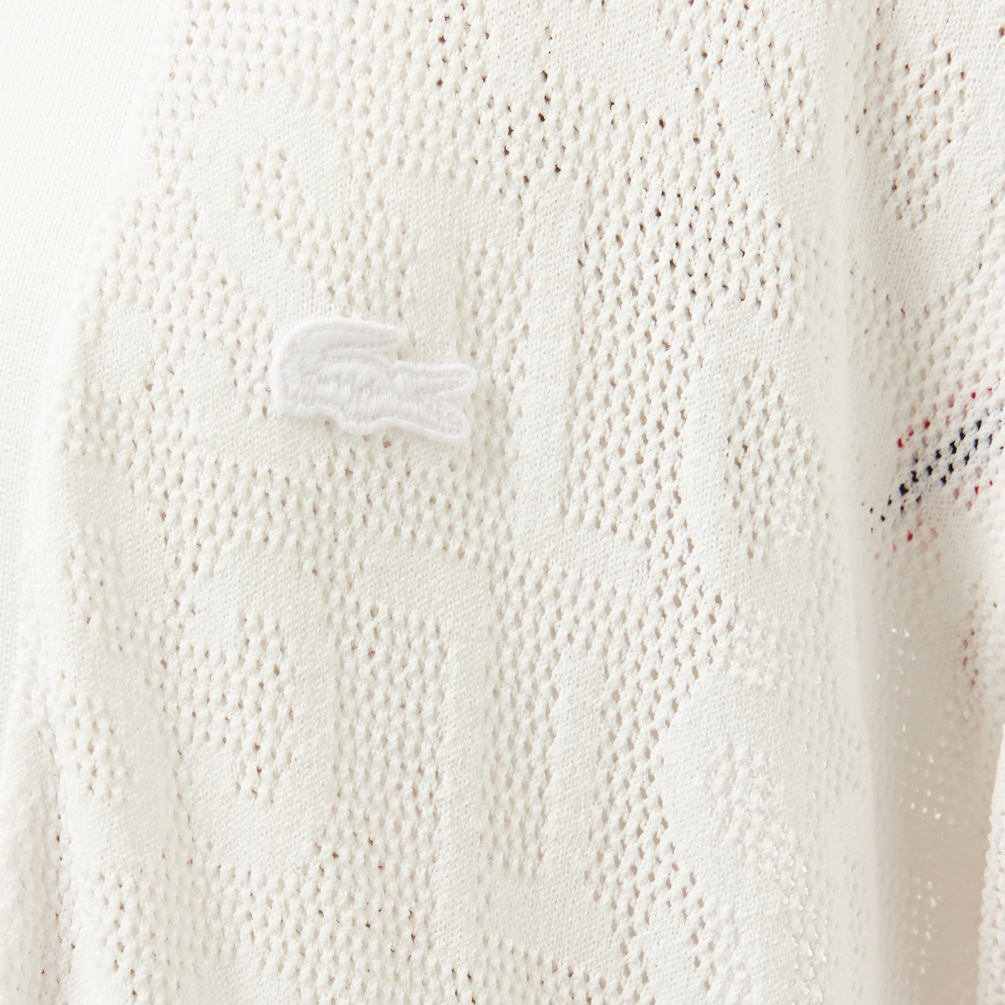 Kadın Relaxed Fit Desenli Beyaz Hırka