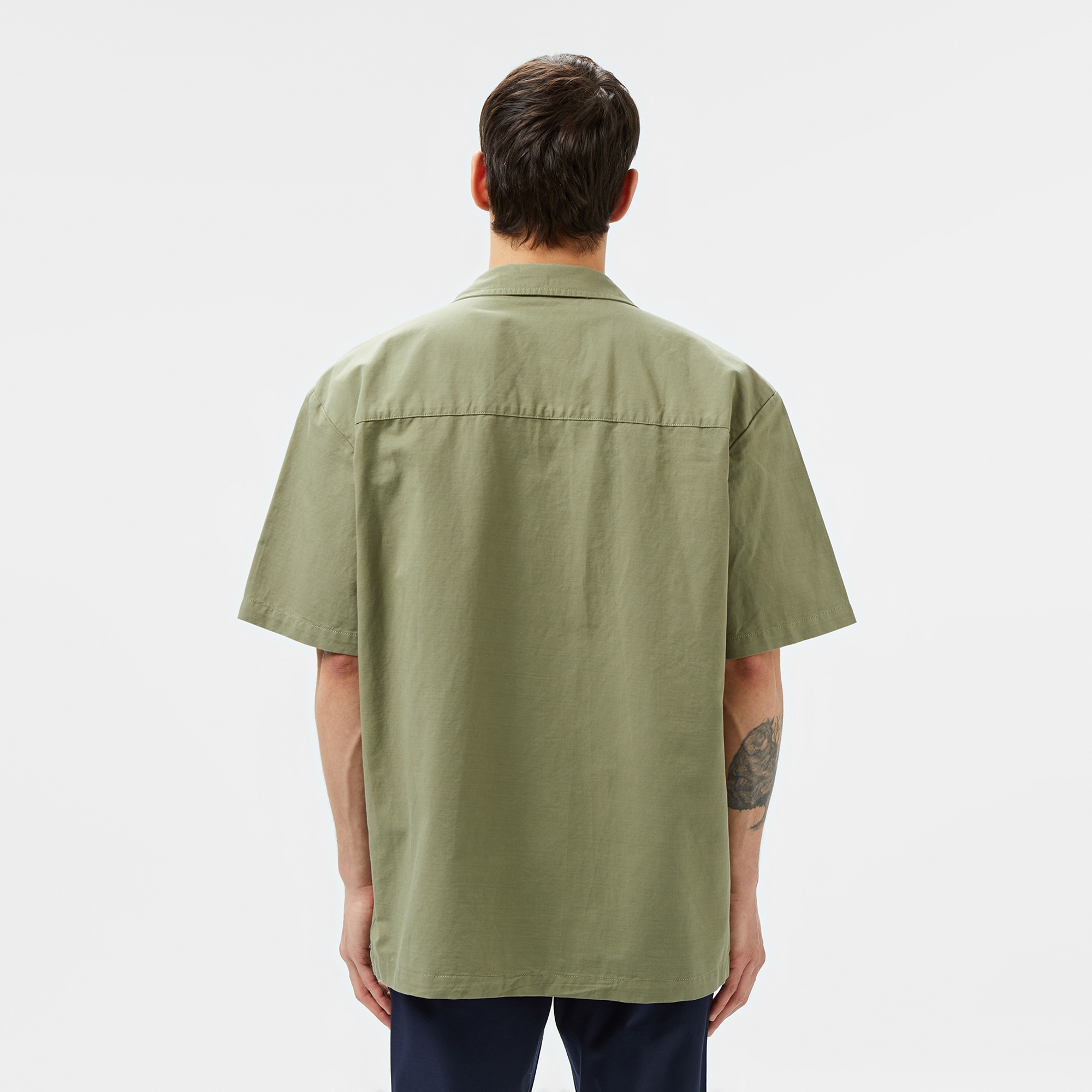 Lacoste Erkek Relaxed Fit Kısa Kollu Haki Gömlek