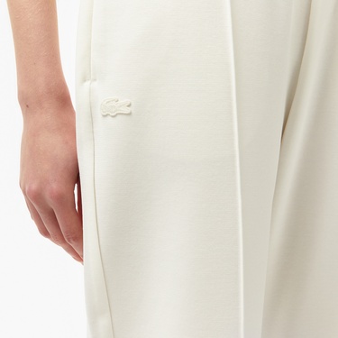  Lacoste Kadın Relaxed Fit Beyaz Pantolon