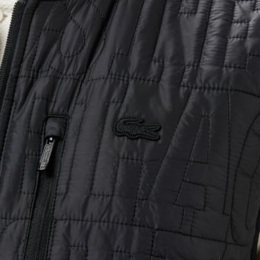  Erkek Regular Fit Dik Yaka Kapitone Siyah Yelek