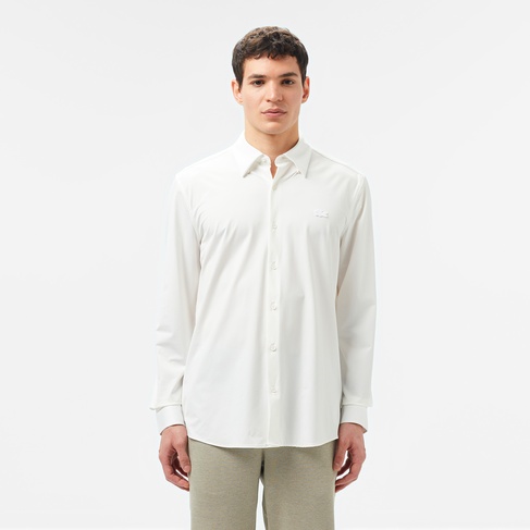  Lacoste Erkek Slim Fit Beyaz Gömlek