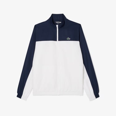  Lacoste Erkek Regular Fit Fermuarlı Renk Bloklu Beyaz Eşofman Takımı