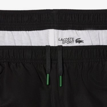  Lacoste Erkek Regular Fit Fermuarlı Renk Bloklu Siyah Eşofman Takımı