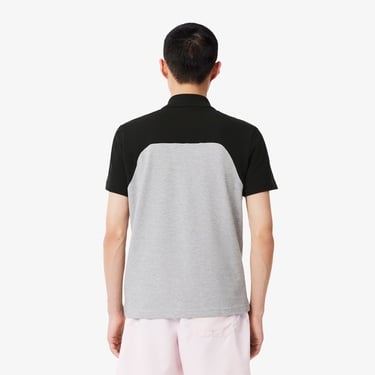  Lacoste Erkek Regular Fit Renk Bloklu Gri Polo