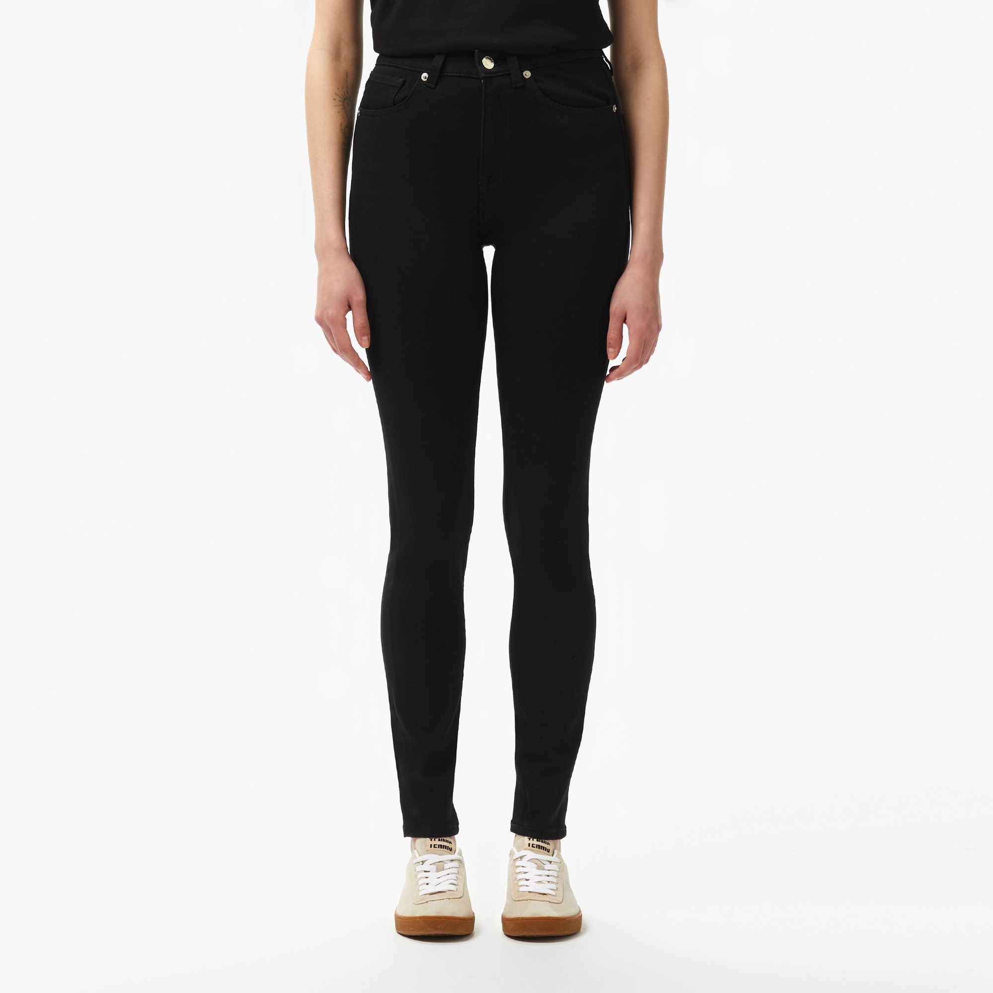 Lacoste Kadın Skinny Fit Siyah Jean Pantolon