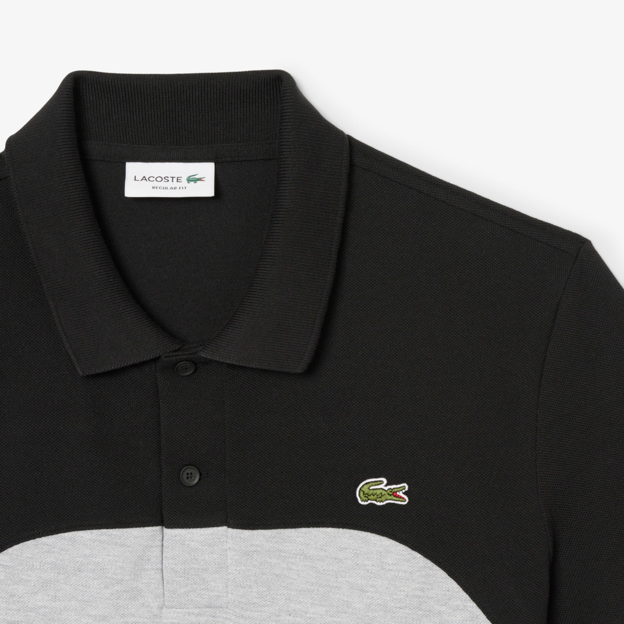Lacoste Erkek Regular Fit Renk Bloklu Gri Polo