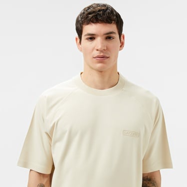  Lacoste Erkek Oversize Fit Bisiklet Yaka Bej T-Shirt