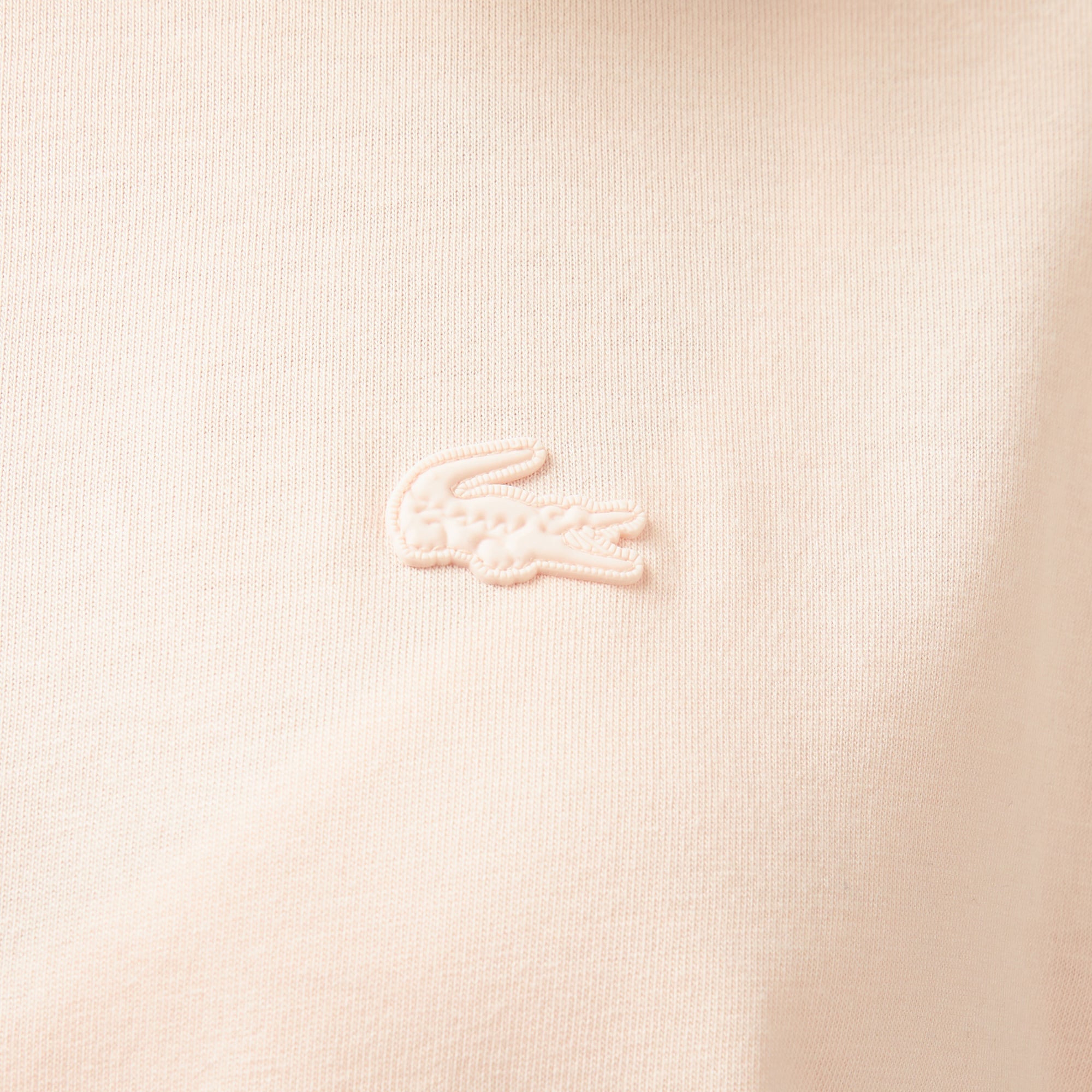 Lacoste Kadın Loose Fit Bisiklet Yaka Açık Pembe T-Shirt