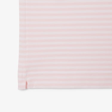  Lacoste L.12.12 Erkek Classic Fit Çizgili Pembe Polo