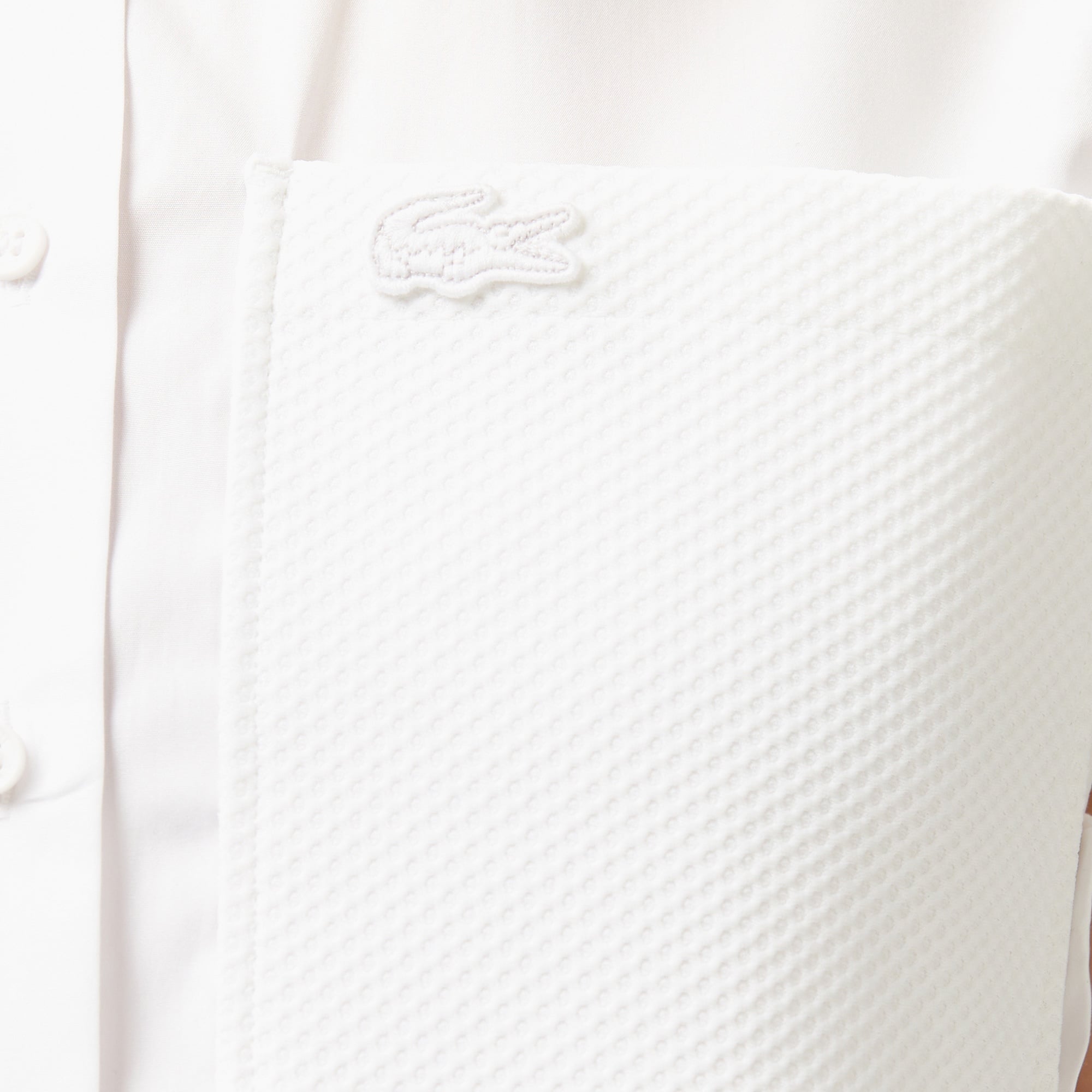 Lacoste Kadın Regular Fit Kolsuz Beyaz Gömlek