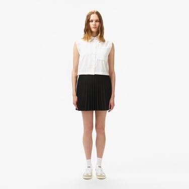  Lacoste Kadın Regular Fit Kolsuz Beyaz Gömlek