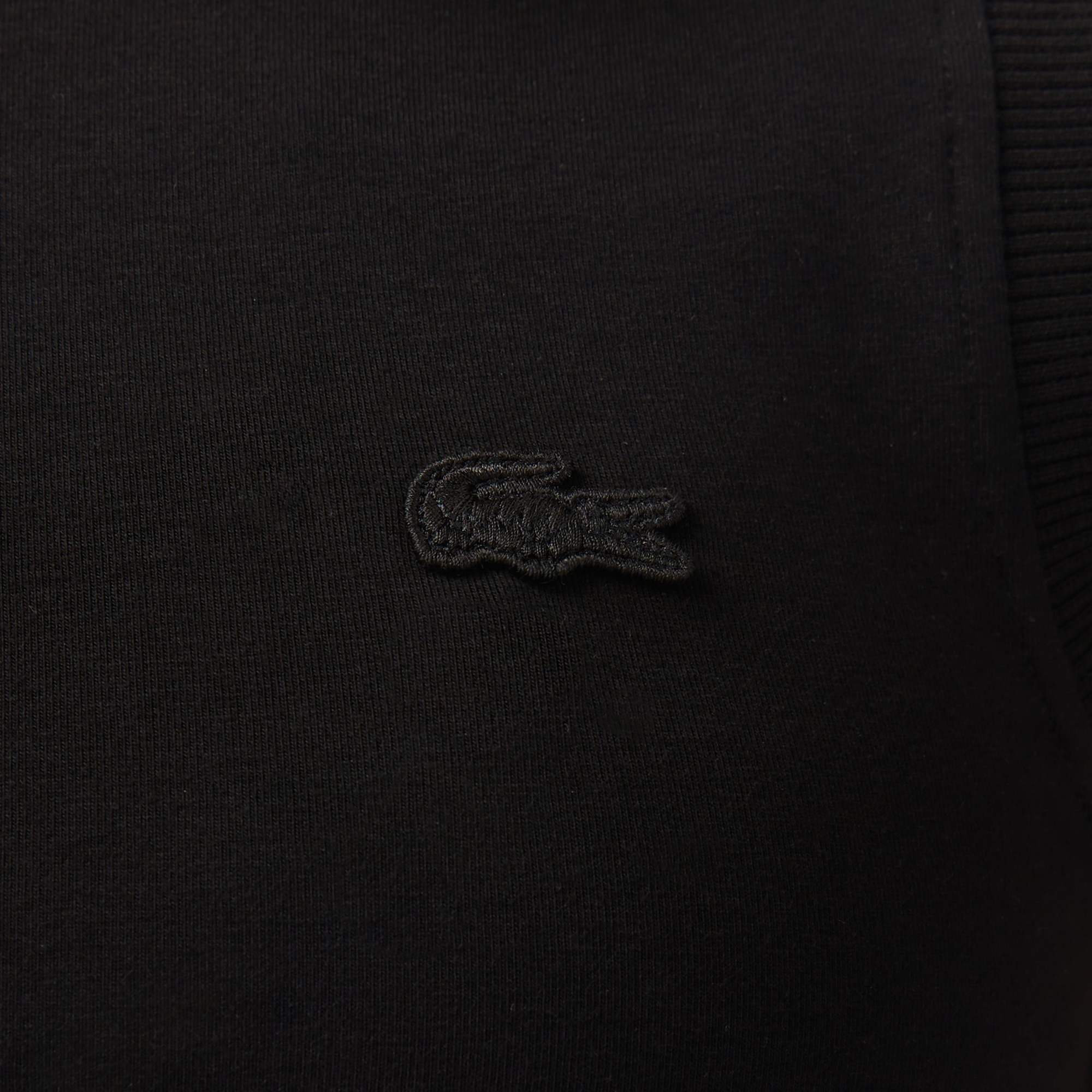 Lacoste Kadın Slim Fit Kolsuz Bisiklet Yaka Siyah T-Shirt