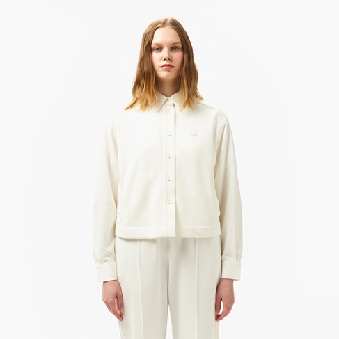  Lacoste Kadın Regular Fit Beyaz Gömlek
